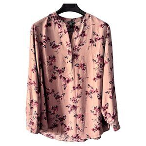 Hilary Radley Floral Long Sleeve Blouse size XXL Women's C42